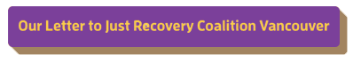 A purple button linking to the form for signing the Joint Letter for a Just Recovery