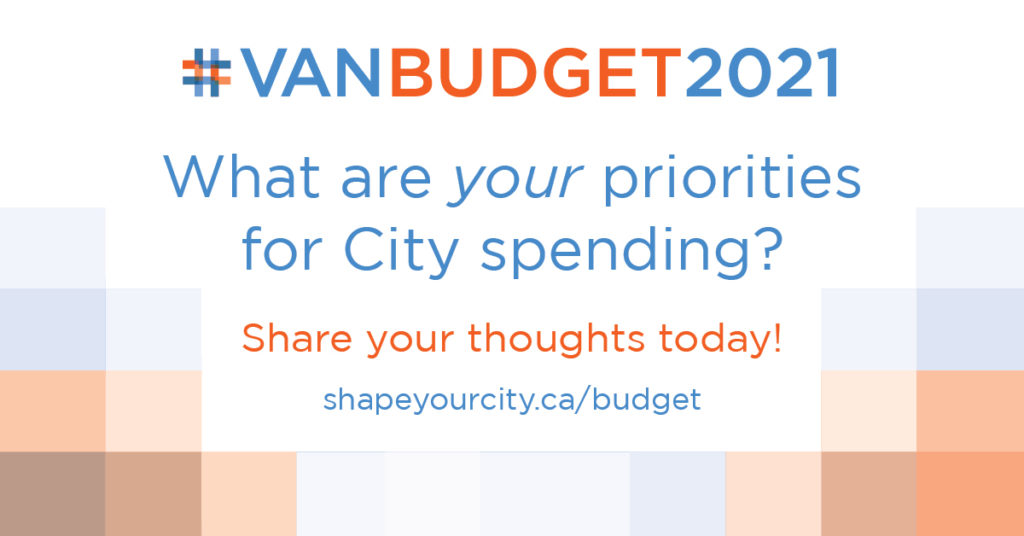 An image that says: "What are your priorities for City spending?"