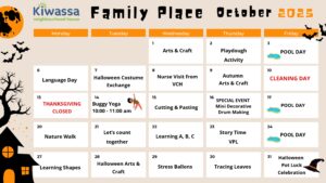 October Family Place Calendar