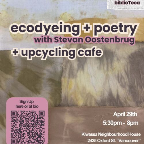 Ecodyeing + Poetry + Upcycling Cafe